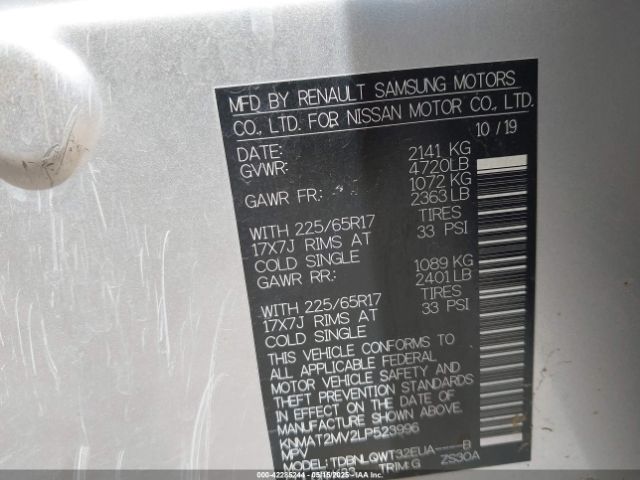 KNMAT2MV2LP523996 Nissan 2020