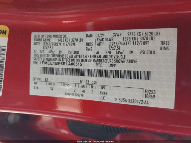 1FMEE1BP8RLA06515 Ford ecoboost