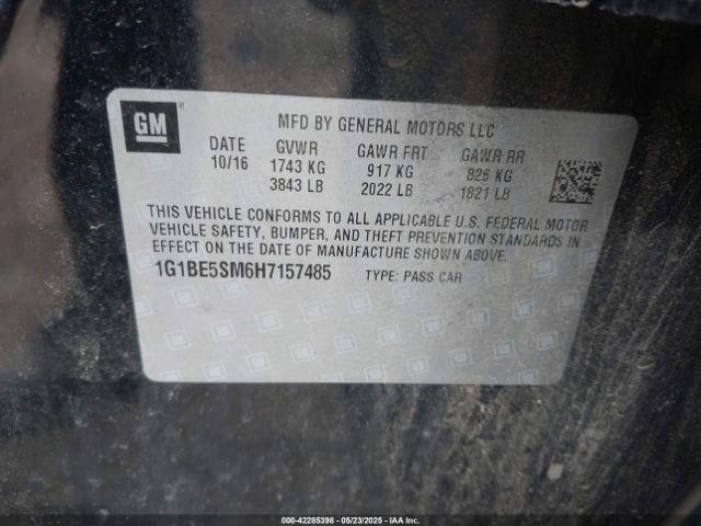 2017 CHEVROLET CRUZE 1G1BE5SM6H7157485 Photo 8