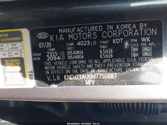 2021 KIA SOUL KNDJ23AU6M7750887 Photo 8