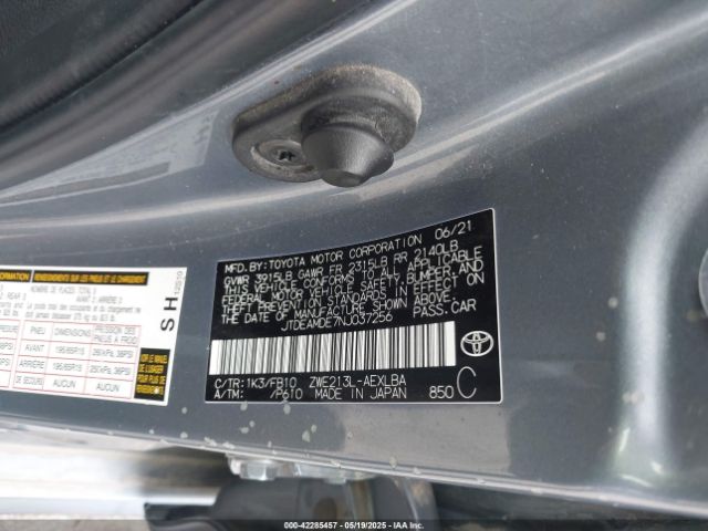 2022 TOYOTA COROLLA JTDEAMDE7NJ037256 Photo 8