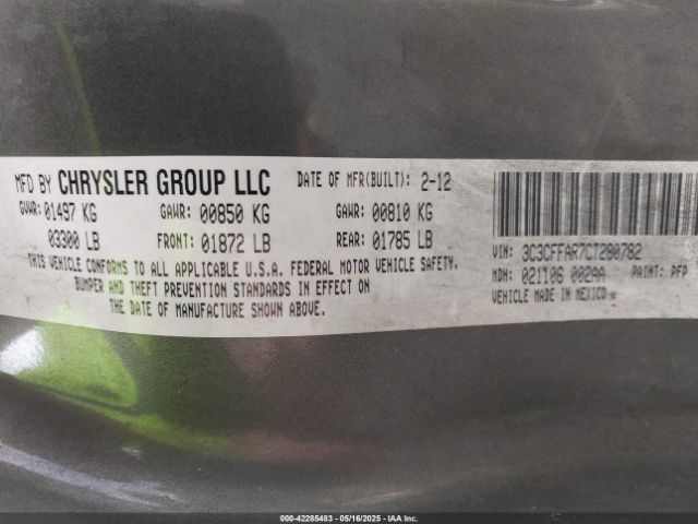 2012 FIAT 500 3C3CFFAR7CT280782 Photo 8
