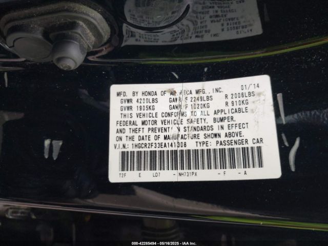 1HGCR2F33EA141308 Honda ACCORD LX