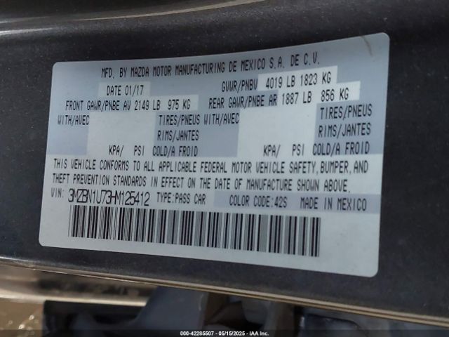 3MZBN1U73HM125412 Mazda Mazda3 Sport