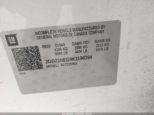 2GD21NEG9K1198394 GMC SIERRA 2500HD