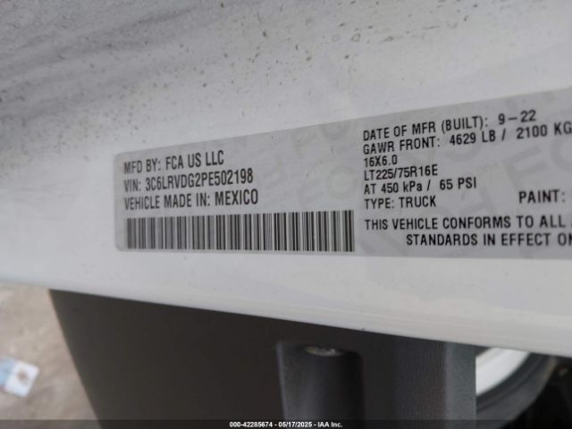 3C6LRVDG2PE502198 RAM Promaster 2500 High Roof 159 Wb