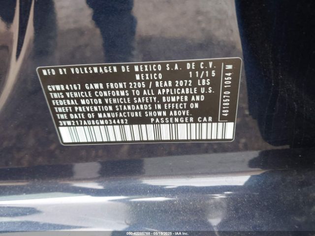 3VW217AU8GM034482 Volkswagen 1.8 tsi