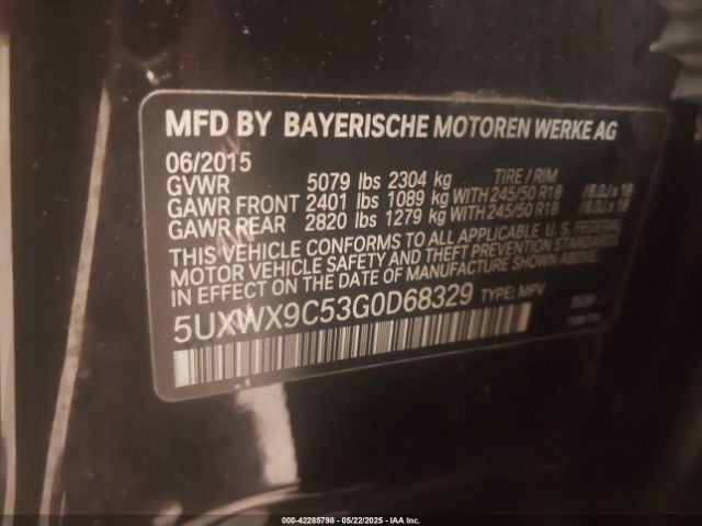 2016 BMW X3 5UXWX9C53G0D68329 Photo 8