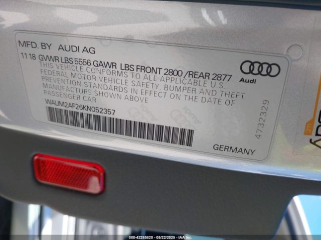 2019 AUDI A6 WAUM2AF26KN052357 Photo 8
