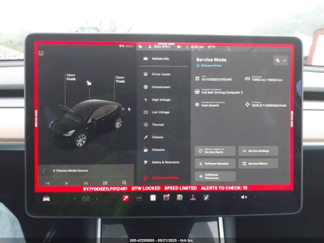 5YJYGDEE1LF012481 Tesla Model Y Long Range Dual Motor All-wheel Drive