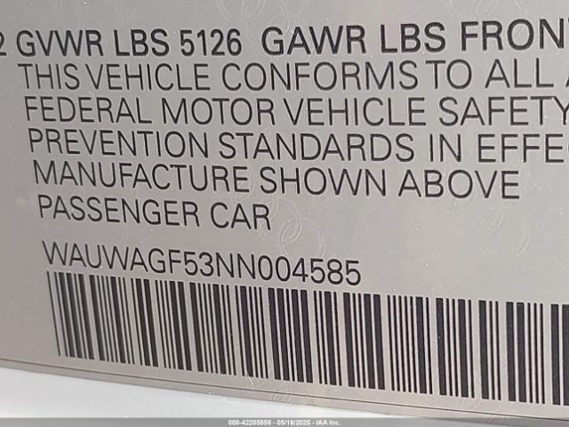 2022 AUDI A5 CABRIOLET WAUWAGF53NN004585 Photo 8