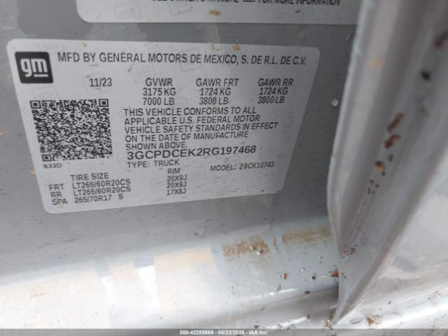 2024 CHEVROLET SILVERADO 1500 3GCPDCEK2RG197468 Photo 8