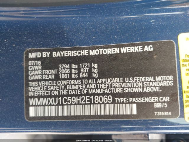 2017 MINI HARDTOP WMWXU1C59H2E18069 Photo 8