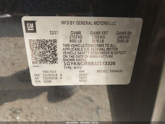 2018 CADILLAC XT5 1GYKNCRS9JZ173328 Photo 8