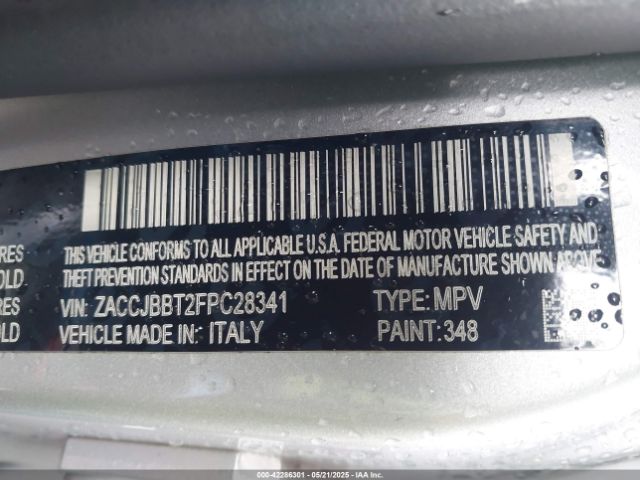 ZACCJBBT2FPC28341 Jeep Renegade Latitude