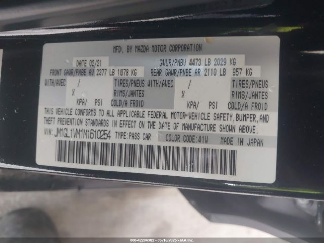 2021 MAZDA MAZDA6 JM1GL1VM1M1610254 Photo 8