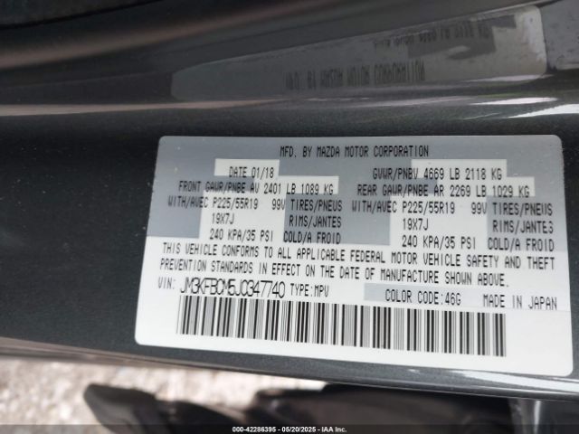 JM3KFBCM5J0347740 Mazda Cx-5 Touring