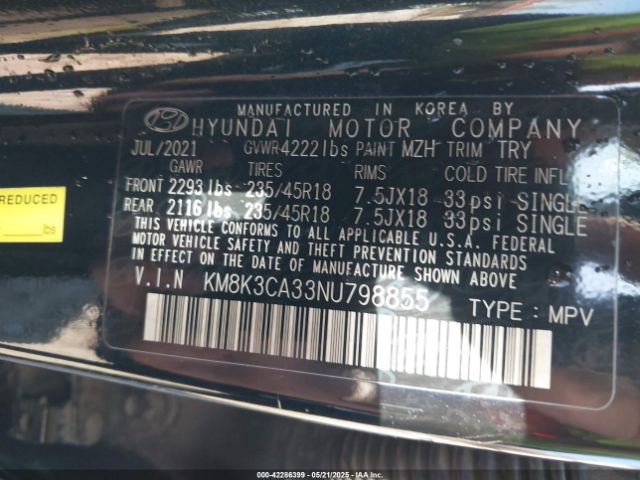 KM8K3CA33NU798855 Hyundai Kona N Line