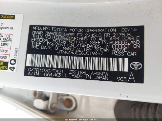 JTNKARJE2GJ519457 Scion IM