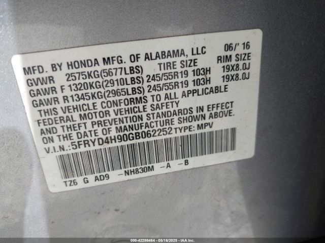 2016 ACURA MDX 5FRYD4H90GB062252 Photo 8