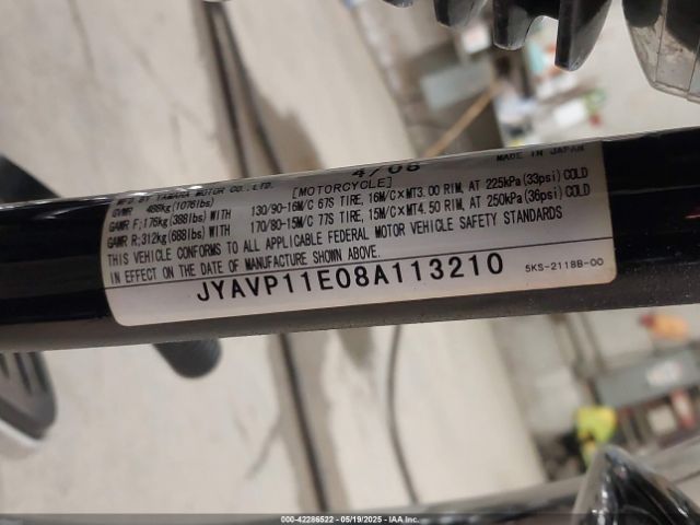2008 YAMAHA XVS1100 JYAVP11E08A113210 Photo 9