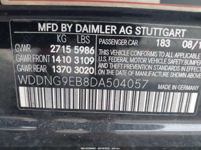 2013 MERCEDES-BENZ S 550 WDDNG9EB8DA504057 Photo 8