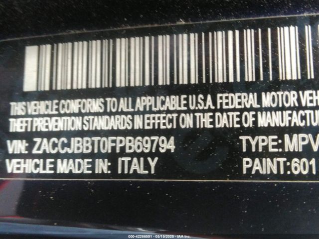 ZACCJBBT0FPB69794 Jeep Renegade Latitude