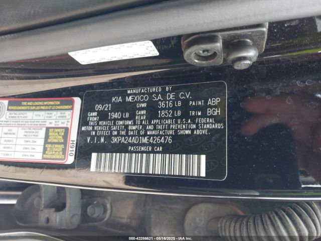 2021 KIA RIO 3KPA24AD1ME426476 Photo 8