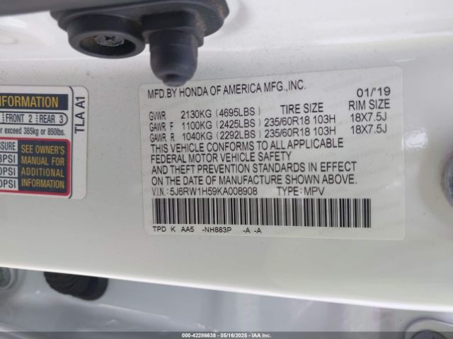 5J6RW1H59KA008908 Honda l15be