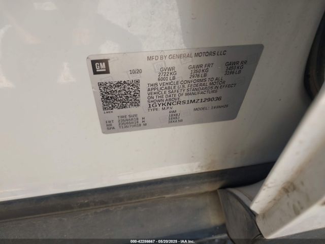 2021 CADILLAC XT5 1GYKNCRS1MZ129036 Photo 8
