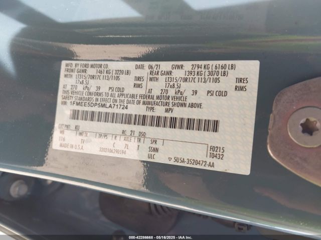 2021 FORD BRONCO 1FMEE5DP5MLA71724 Photo 8