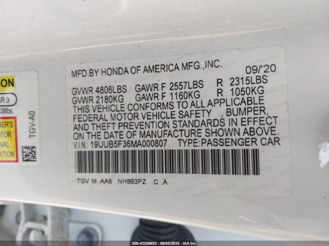 2021 ACURA TLX 19UUB5F36MA000807 Photo 8