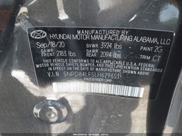 2020 HYUNDAI ELANTRA 5NPD84LF5LH629651 Photo 8