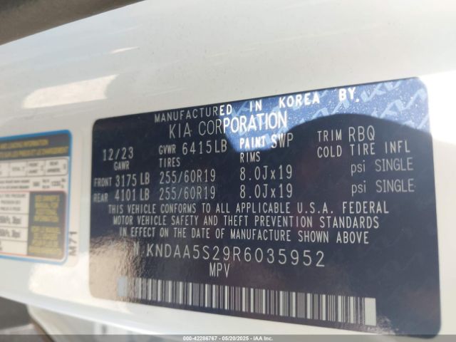 2024 KIA EV9 KNDAA5S29R6035952 Photo 8