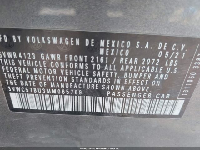2021 VOLKSWAGEN JETTA 3VWC57BU3MM065769 Photo 8