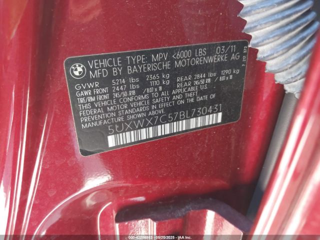 2011 BMW X3 5UXWX7C57BL730431 Photo 8