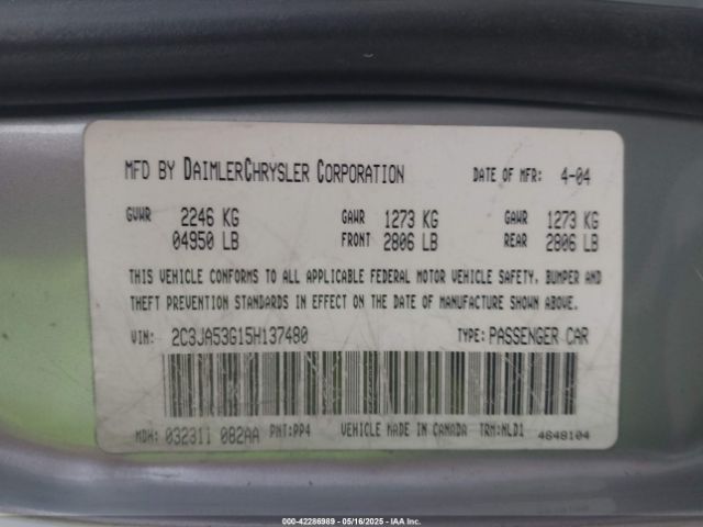 2005 CHRYSLER 300 2C3JA53G15H137480 Photo 8