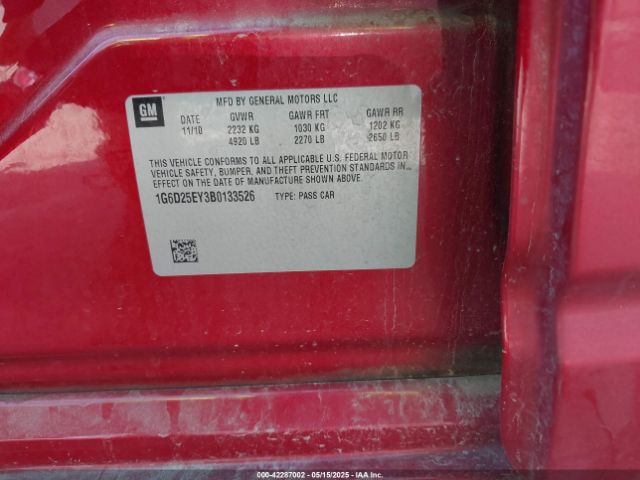 2011 CADILLAC CTS 1G6D25EY3B0133526 Photo 8