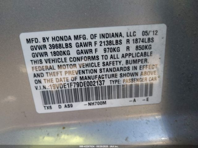 2013 ACURA ILX 19VDE1F79DE002137 Photo 8
