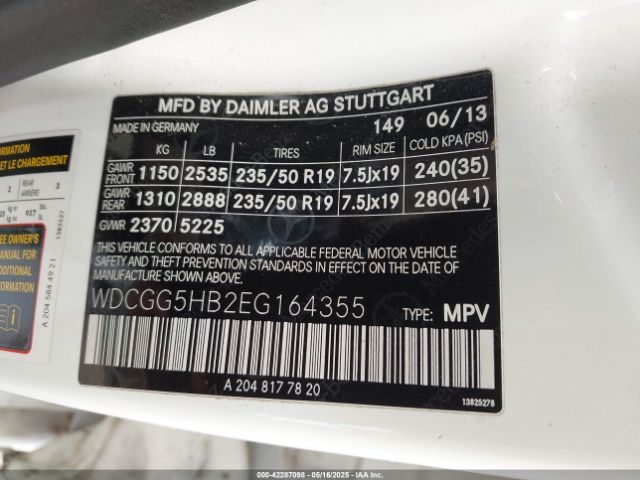 2014 MERCEDES-BENZ GLK 350 WDCGG5HB2EG164355 Photo 8