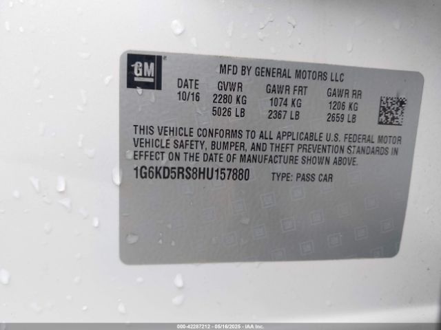 2017 CADILLAC CT6 1G6KD5RS8HU157880 Photo 8