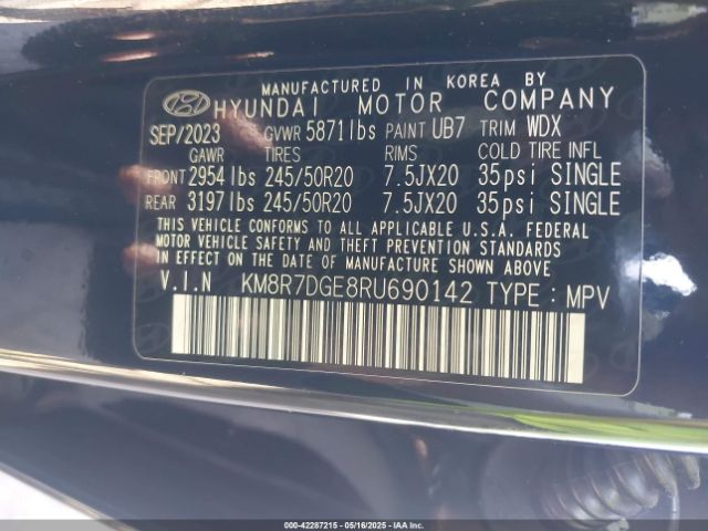 KM8R7DGE8RU690142 Hyundai Palisade Calligraphy