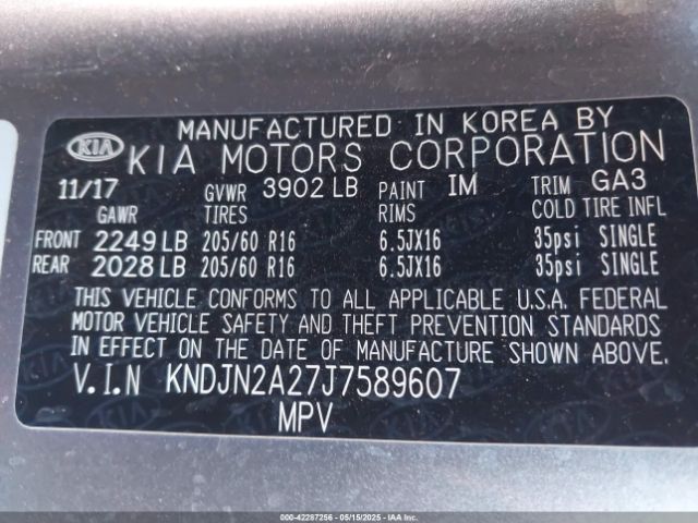 KNDJN2A27J7589607 KIA Soul