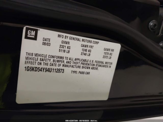 2004 CADILLAC DEVILLE 1G6KD54Y94U112873 Photo 8