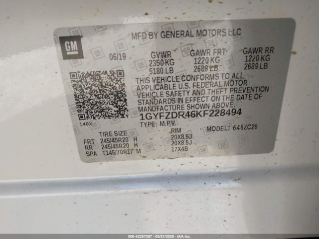 2019 CADILLAC XT4 1GYFZDR46KF228494 Photo 8
