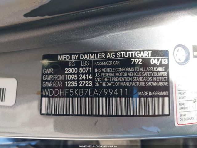 WDDHF5KB7EA799411 Mercedes-Benz E 350
