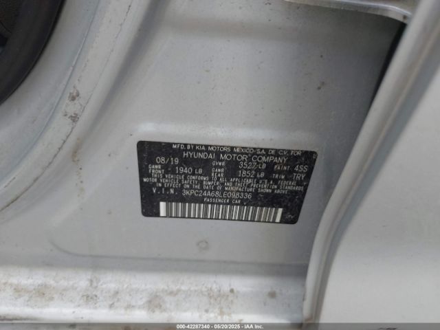 2020 HYUNDAI ACCENT 3KPC24A68LE098336 Photo 8