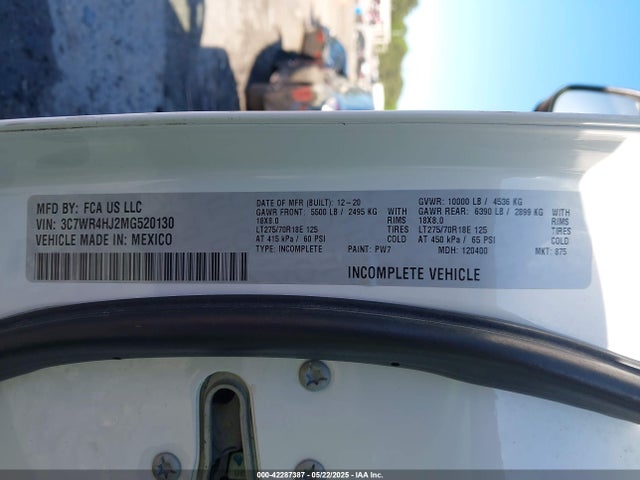RAM 2500 Tradesman  4x2 8' Box 2021 3C7WR4HJ2MG520130 Image 9