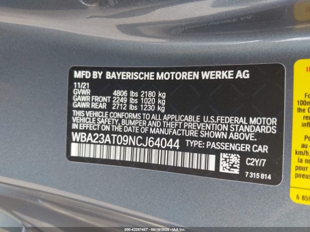 WBA23AT09NCJ64044 BMW 430I