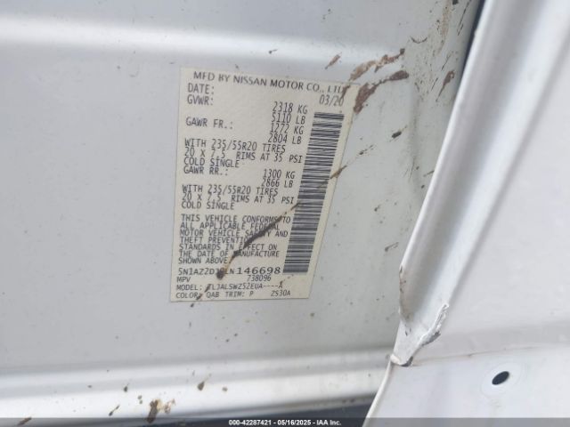2020 NISSAN MURANO 5N1AZ2DJ0LN146698 Photo 8